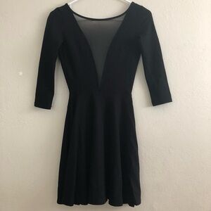 Elegant Black V-Neck Dress